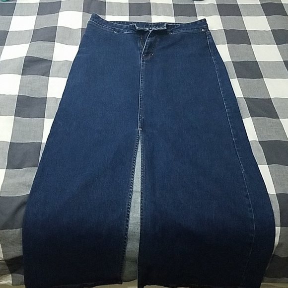 gap long denim skirt